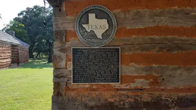 Texas Historical Commision Medallion and Cabin