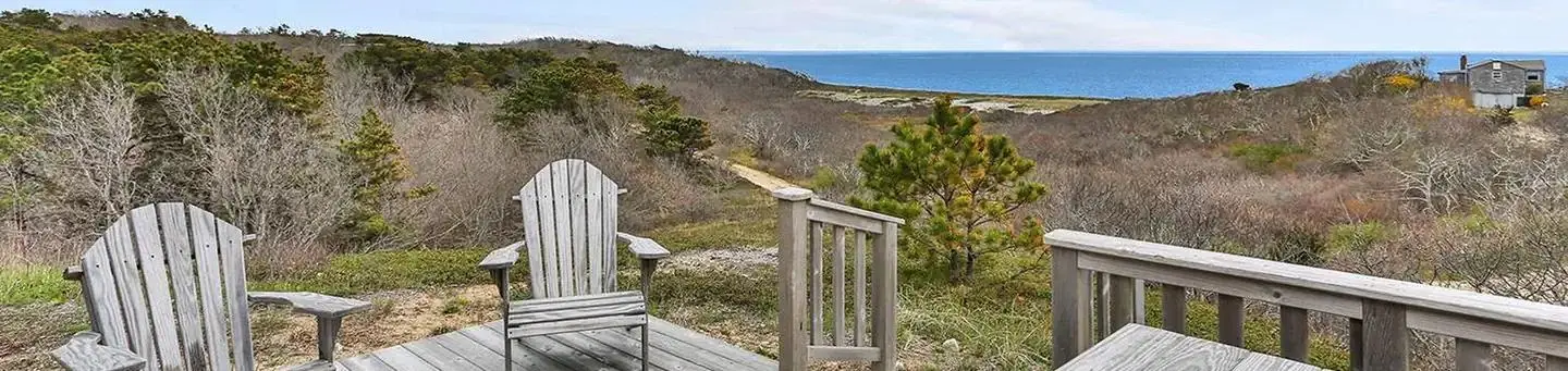 A view from the deck of the Bay View House