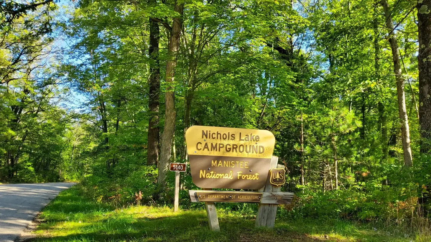 Nichols Lake Campground sign