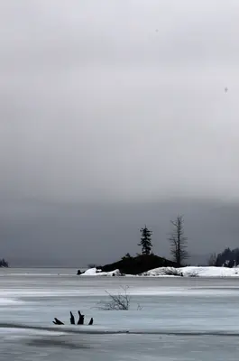 Keechelus Lake in Winter Hyak, WA