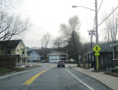 NY 284 sb, Unionville (1), Jan. 2023