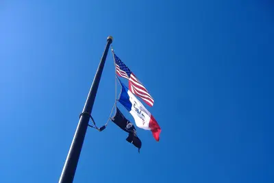 Flags at Iowa Rest Area - panoramio