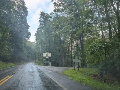 Camp-A-While entrance, Hegins Township, PA, July 2025