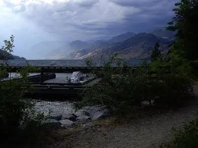 CAMPSITE ACROSS THE LAKE FROM 25 MILE STATE PARK - panoramio