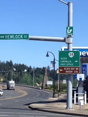 Start of Oregon Route 34 in Waldport.