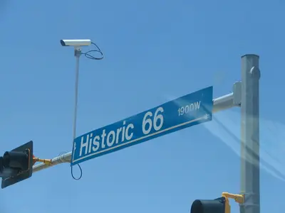 Historic 66 street sign, Gallup, NM