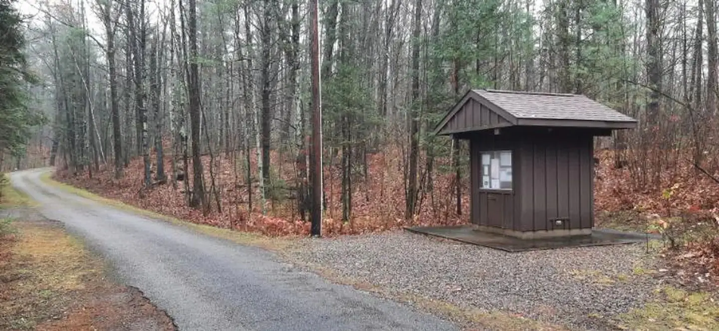 A photo of Solar Well Pump House at Bagley Rapids Campground