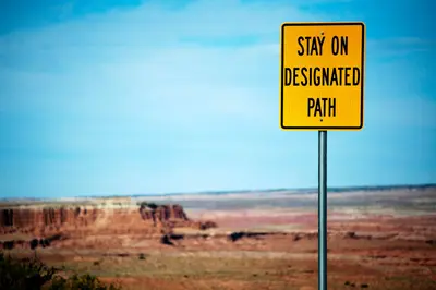Utah - Sign - Stay On Designated Path - Desert (4892177141)