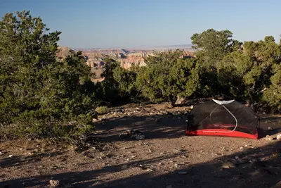 Campground, Upper Cathedral Valley in back (3723680366)