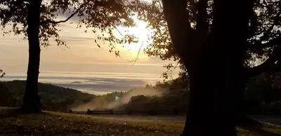 Early morning at Rocky Knob Campground.