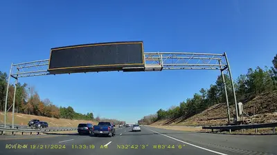 Georgia I75nb Macon-Bibb County VMS dashcam