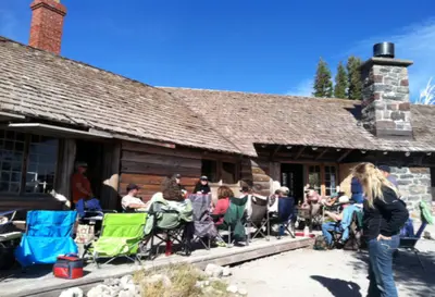 Picnicking at Cloud Cap Inn, Mt Hood National Forest (23346470192)