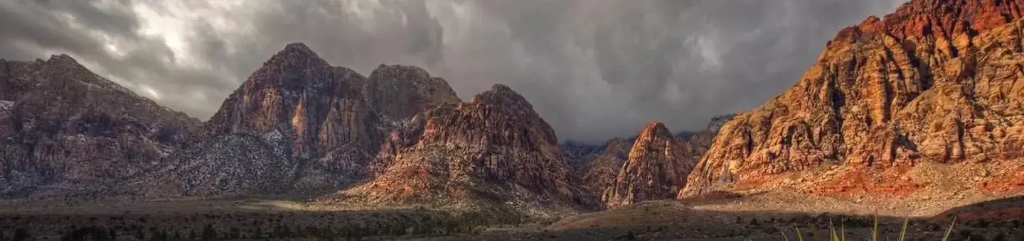 Red rocks in the distance