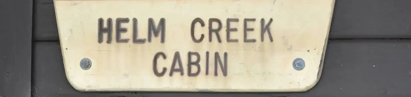 Helm Creek Sign