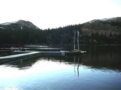Camp Steiner Docks at Scout Lake, Uinta Mountains, Utah