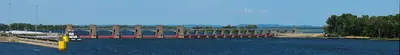 Panorama of Lock and Dam No. 7, La Crescent, Minnesota 2022-09-02