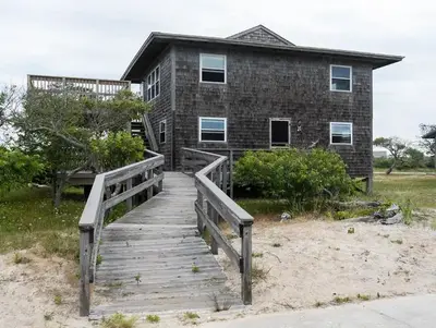 Beach house from the front.
