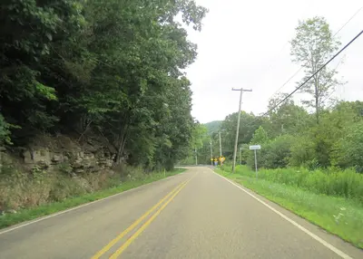 PA 555 eb entering Benezette, Aug. 2024