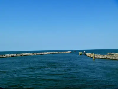 Ferry harbor at Cedar Island