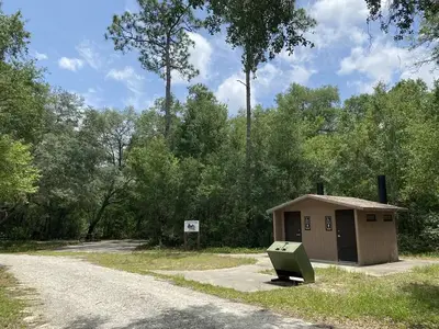 A photo of Big Bass Campground bathroom facilities.