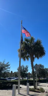 Drapeau américain Fort Drum Service Plaza