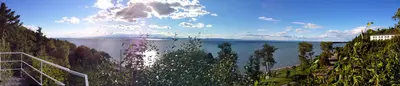 Panoramic view looking north across the St Lawrence at Riviere-du-Loup, Quebec, Canada - panoramio