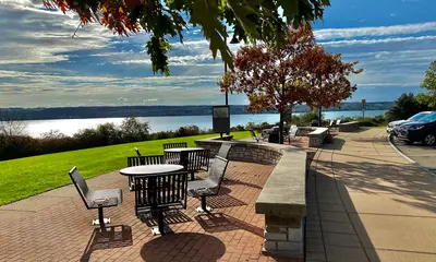 I-86 Chautauqua Lake Rest Area, Ellery, New York - 20211010 - picnic area with a view