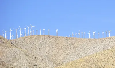 Wind turbines at San Gorgonio Pass