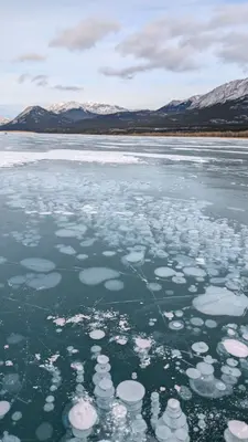 Ice bubble formation at Abraham Lake7