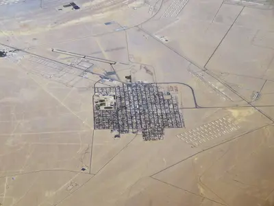 Aerial view of Hawthorne, Nevada, October 2020