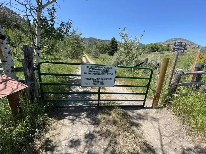 Access road to Malad Summit Cabin.