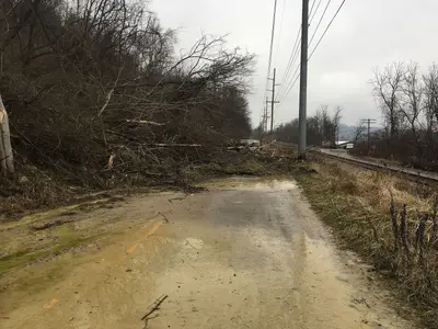 Landslide on Kentucky Route 8