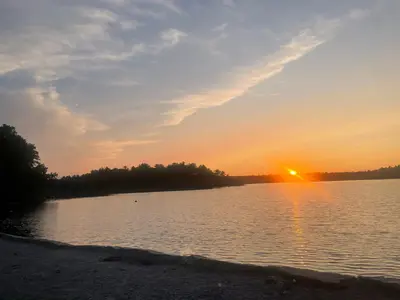 Sunset at Yawgoog Scout Reservation dam (PixDeVl) 05