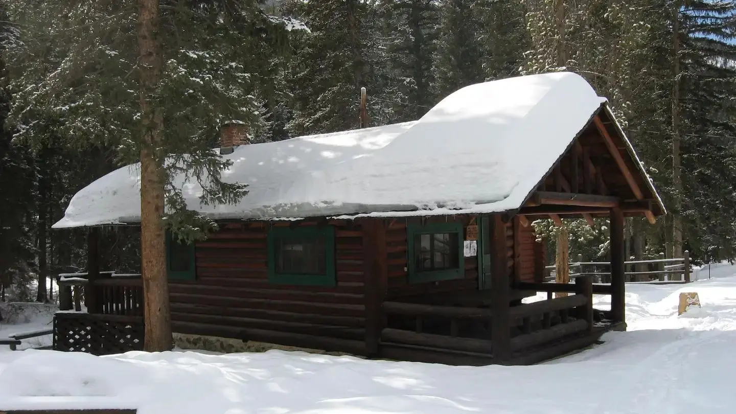 Mill Creek Cabin in winter