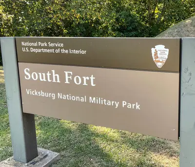 Sign for South Fort, Vicksburg National Military Park