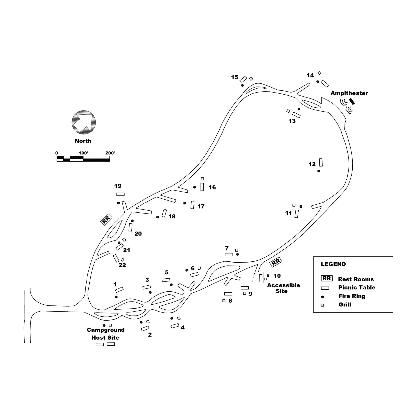 Rocky Springs Campground Map