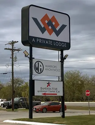 Warriors Heart signage-Bandara, Texas