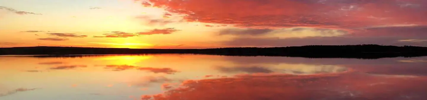 Sunset view from Whitehall Bay site 24.