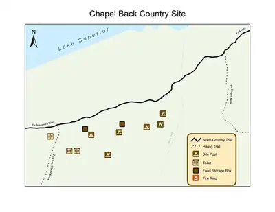 Chapel Back Country Campground map
