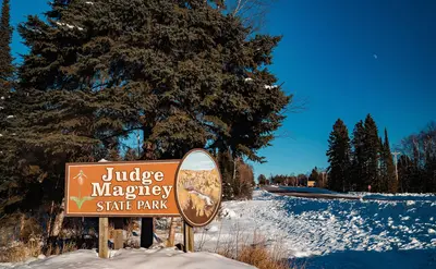 Winter on the North Shore Judge C.R. Magney State Park on Highway 61 (45985590945)