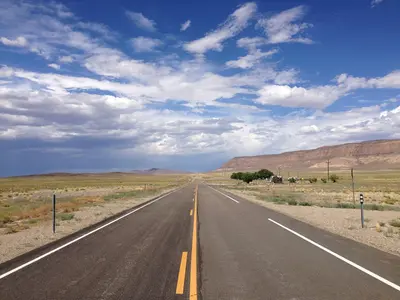 2014-07-18 15 58 08 View east along U.S. Route 6 about 65.5 miles east of the Esmeralda County Line in Nye County, Nevada