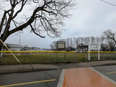 York Beach Ball Field, Cape Neddick, ME, April 2025