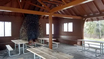 Elk Island pavilion interior