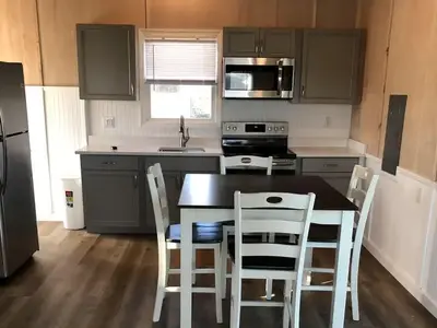 View of the Sailors Haven Cottage eat-in kitchen.