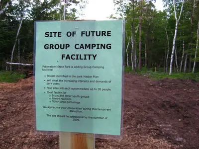 Site of Future Group Camping Facility Potawatomi State Park Door County Wisconsin
