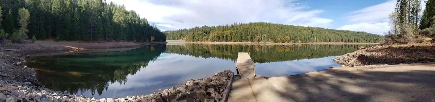 Sugar pine reservoir from the public boat ramp.