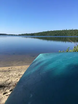 Campground with beach on Lac Richet