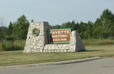 Fayette Historic State Park Sign
