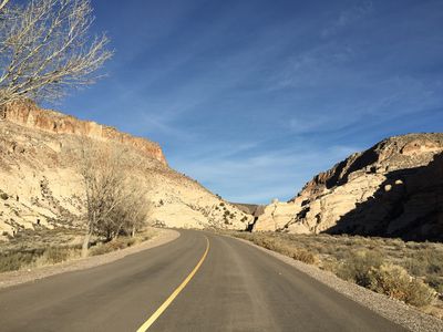 2015-01-15 15 17 07 View east up the main road into Kershaw Ryan State Park, Nevada