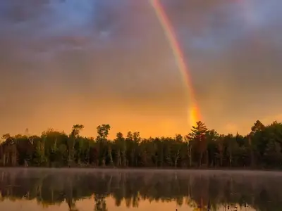 Double Rainbow at Twin Lakes